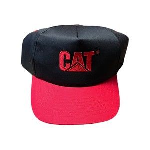 Catapillar CAT Equipment Red/Black Adjustable Embroidered Cap Snap Back Hat